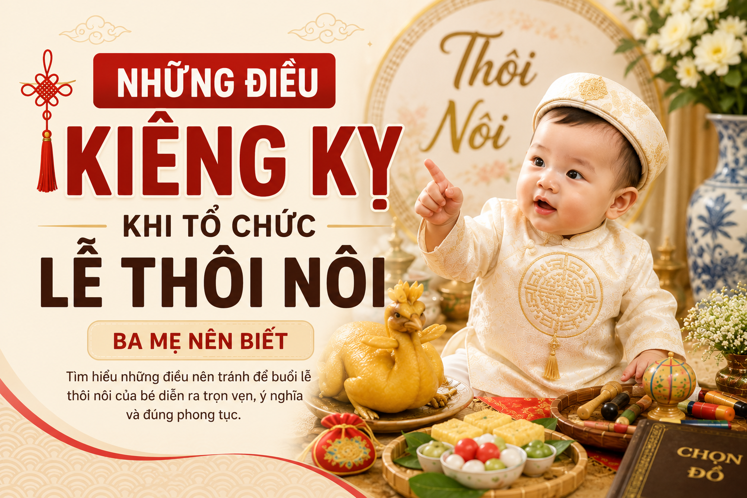 Những điều kiêng kỵ khi tổ chức lễ thôi nôi ba mẹ nên biết