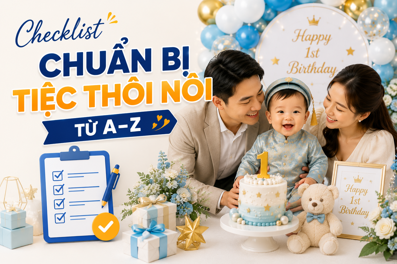 Checklist chuẩn bị tiệc thôi nôi từ A–Z: Không bỏ sót bất kỳ bước nào