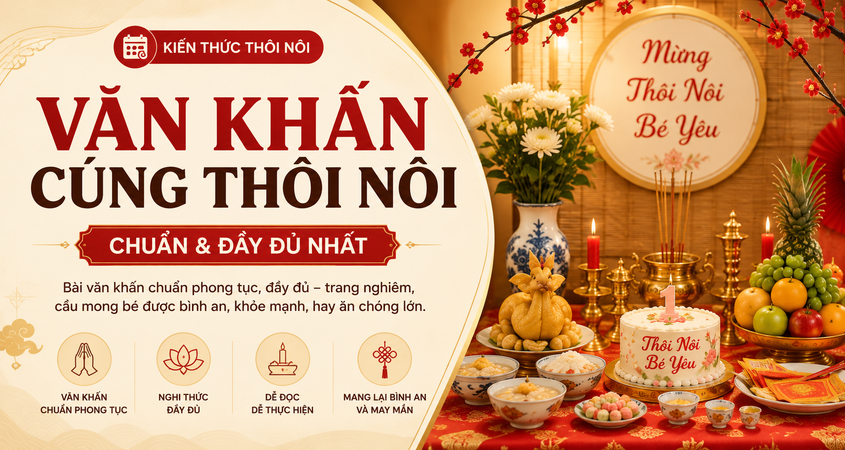 Văn khấn cúng thôi nôi chuẩn theo phong tục Việt Nam